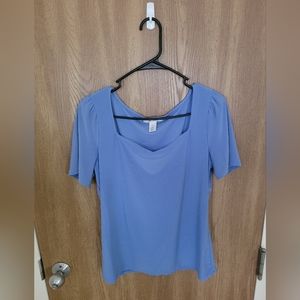 WHBM Short Sleeve Sweetheart Top